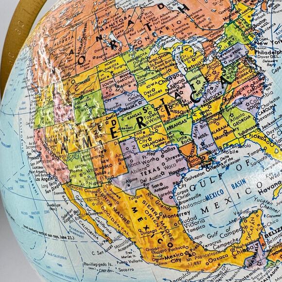 Vintage GLOBEMASTER Legend 12 Inch Diameter Globe Raised Relief Topographic Map - Picture 6 of 9